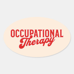 Pegatina Ovalada Terapia Ocupacional OTA Atención Médica