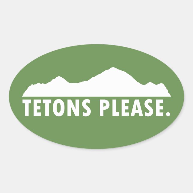 Pegatina Ovalada Tetones, por favor (Anverso)