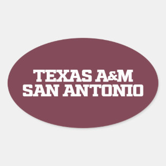 Pegatina Ovalada Texas A&M San Antonio