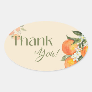 Pegatina Ovalada Thank you sticker