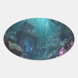 Pegatina Ovalada The Palace of Tides and Treasures