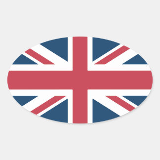 Pegatina Ovalada The Union Jack British Flag