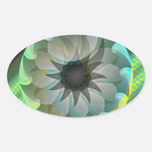 Pegatina Ovalada Tiburón espiral por Kenneth Yoncich