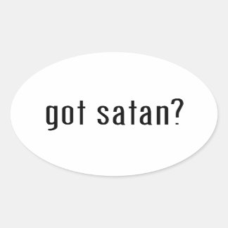 Pegatina Ovalada ¿tiene a Satan?