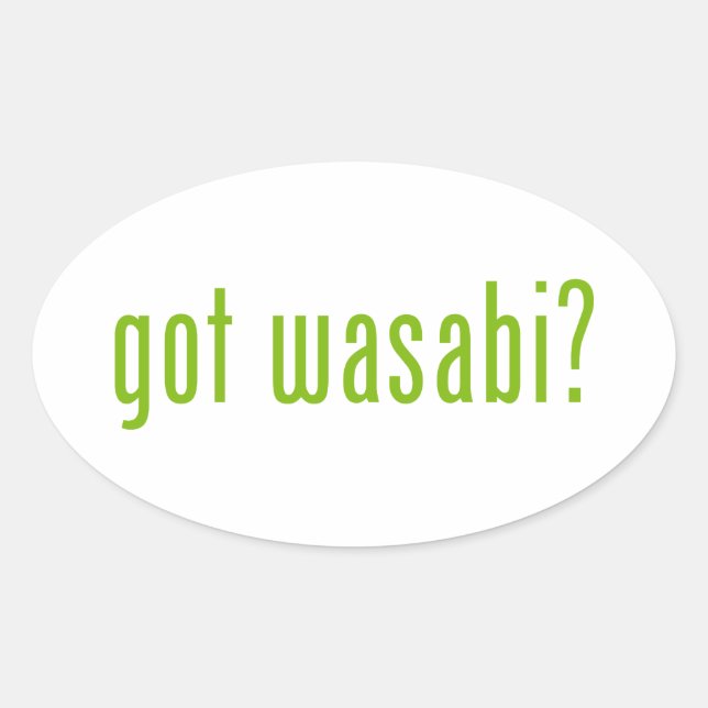 Pegatina Ovalada ¿tiene wasabi? (Anverso)