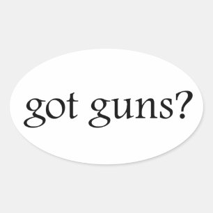 Pegatina Ovalada ¿Tienes armas?