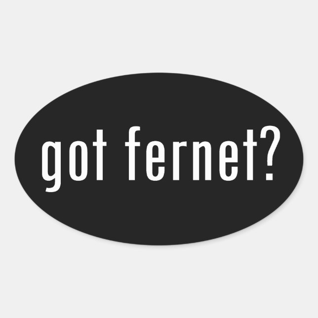 Pegatina Ovalada ¿tienes fernet? (Anverso)