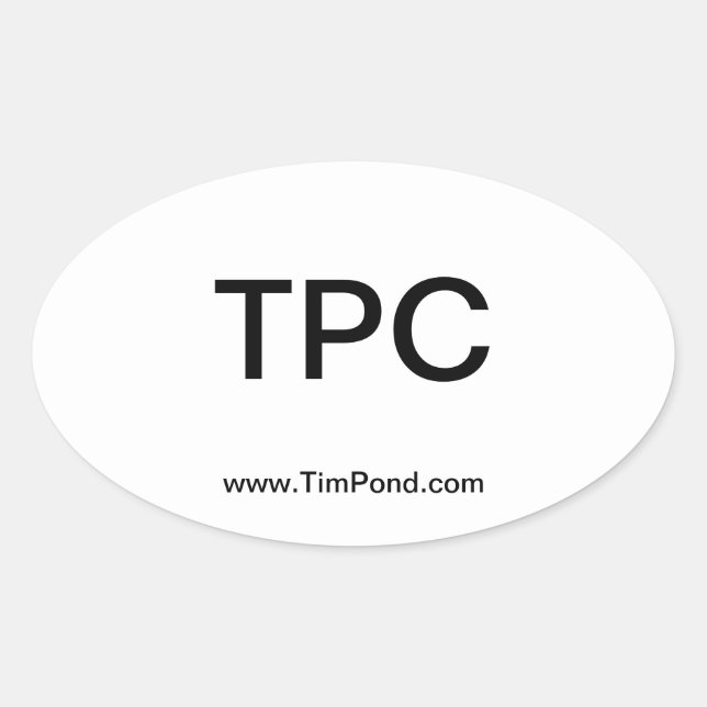 Pegatina Ovalada Tim Pond Wilderness Camps Bumper Sticker (Anverso)