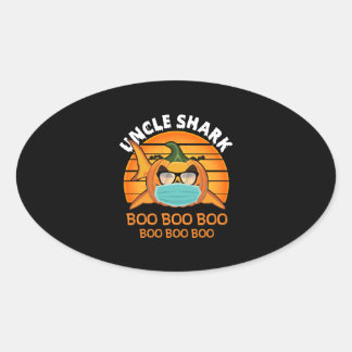 Pegatina Ovalada Tío Tiburón Boo Boo Shirkin Calabaza Halloween
