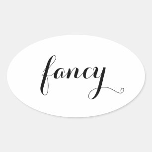 Pegatina Ovalada Tipografía de moda