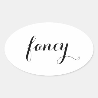 Pegatina Ovalada Tipografía de moda