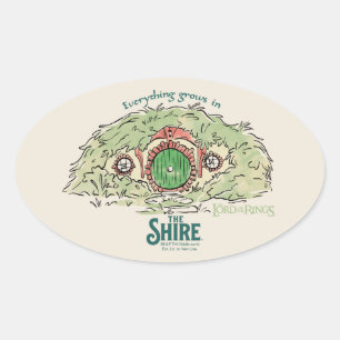 Pegatina Ovalada Todo crece en THE SHIRE™