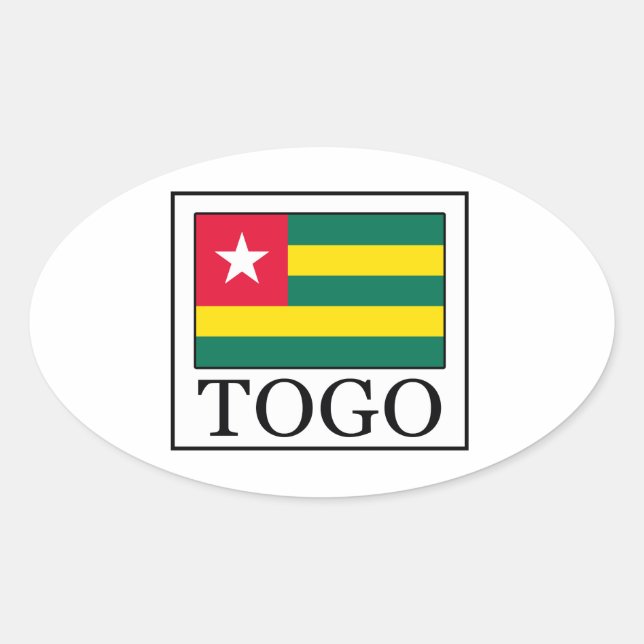 Pegatina Ovalada Togo (Anverso)