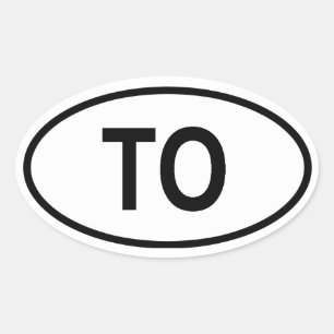 Pegatina Ovalada Tonga "TO"