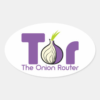 Pegatina Ovalada Tor - El Router Onion