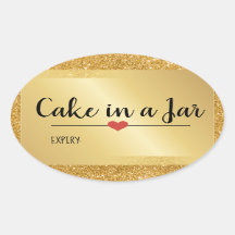 Torta en un frasco moderno dorado brillo vacacione