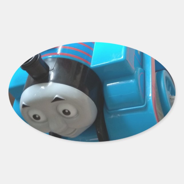 Pegatina Ovalada tren de thomas (Anverso)