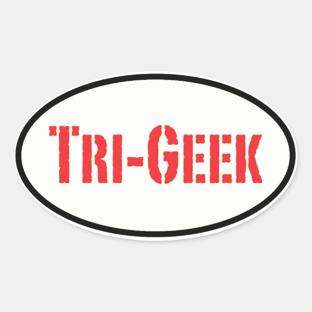 Pegatina Ovalada tri-geek (Anverso)