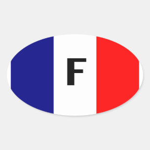 Pegatina Ovalada Tricolore Français