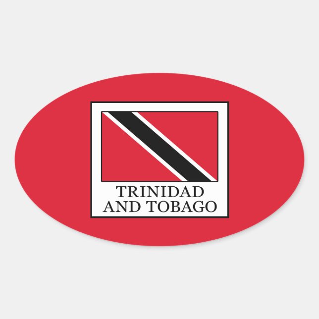 Pegatina Ovalada Trinidad y Tabago (Anverso)