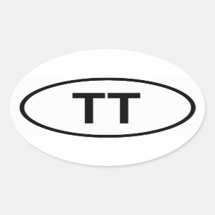 Pegatina Ovalada Trinidad y Tobago "TT"