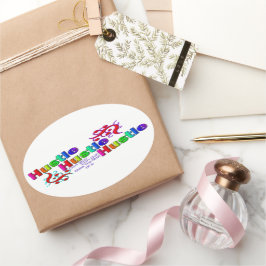 Pegatina Ovalada Triple tiempo