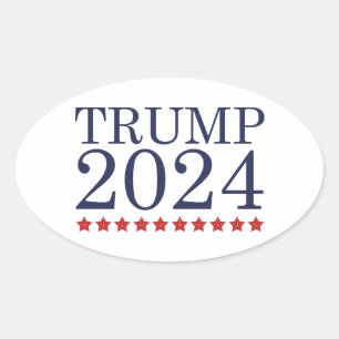 Pegatina Ovalada Trump 2024