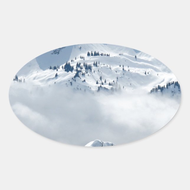 Pegatina Ovalada Tundra (Anverso)