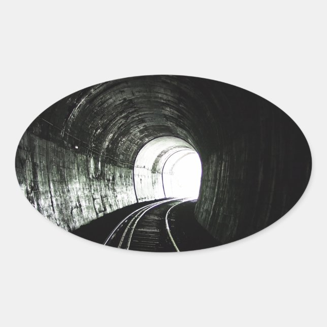 Pegatina Ovalada Túnel locomotor (Anverso)