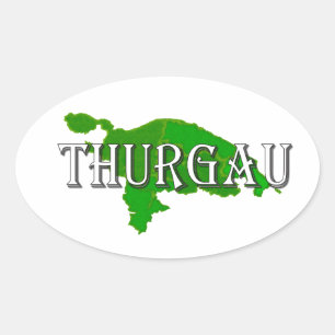 Pegatina Ovalada Turgovia - Thurgau