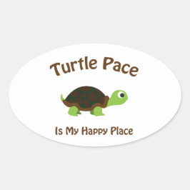 Pegatina Ovalada Turtle Pace