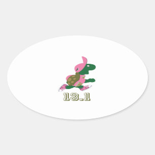 Pegatina Ovalada Turtle Runner 13.1
