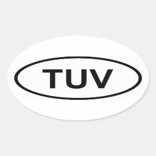 Pegatina Ovalada Tuvalu "YUV"