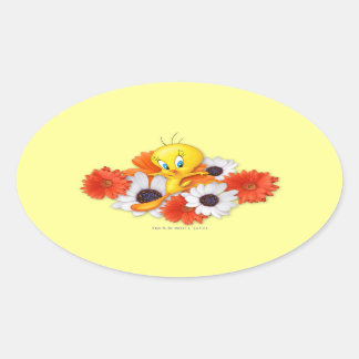 Pegatina Ovalada TWEETY™ Con Daisies