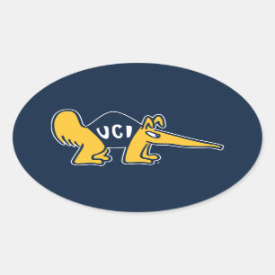 Pegatina Ovalada UC Irvine   UCI Anteatros