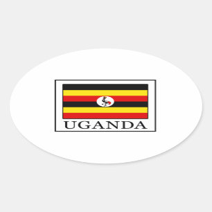 Pegatina Ovalada Uganda