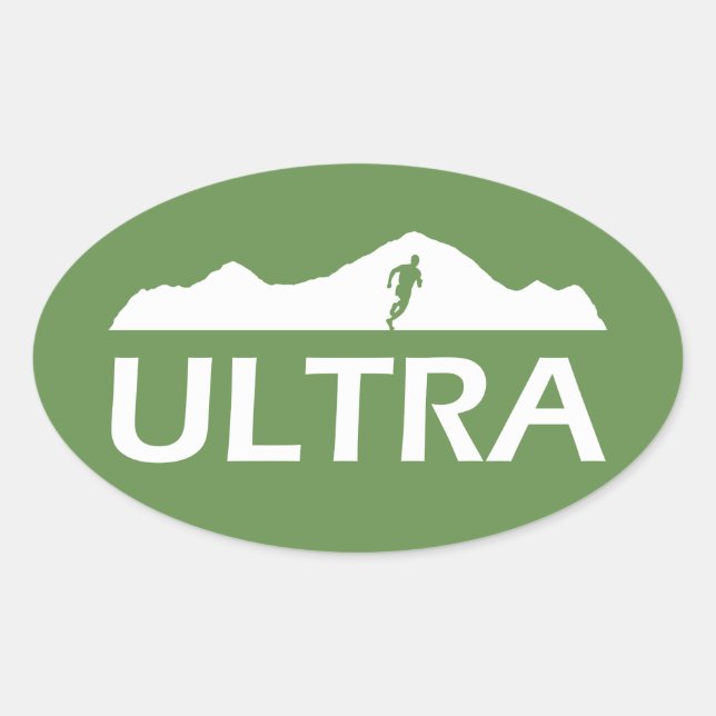 Pegatina Ovalada Ultra en ejecución (Anverso)