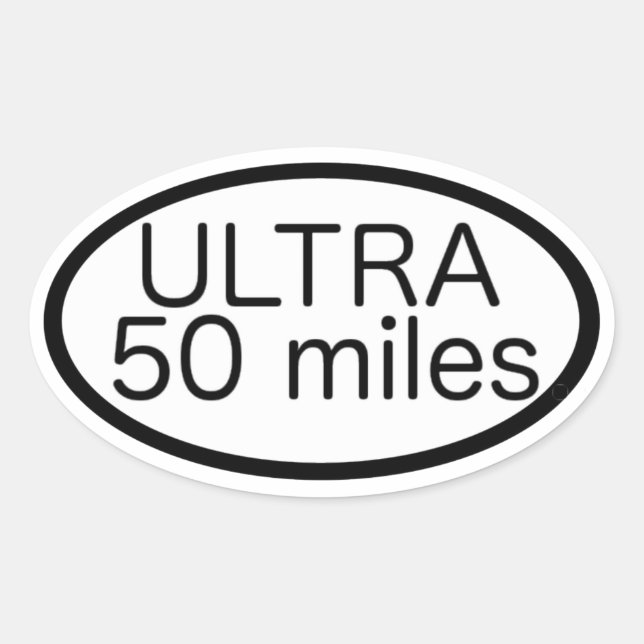 Pegatina Ovalada Ultra Maratón (Anverso)