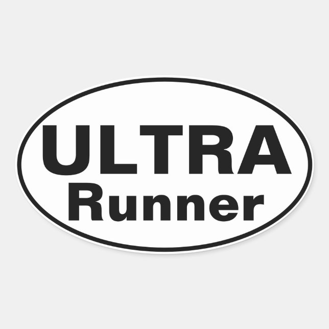 Pegatina Ovalada Ultra Runner (Anverso)