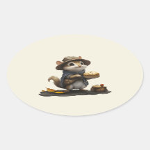 Un Chipmunk fuera del viejo bloque