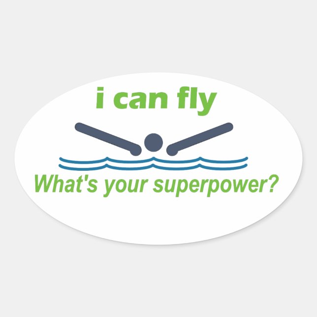 Pegatina Ovalada ¡Un gran regalo para el nadador de golpes de marip (Anverso)