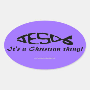 Pegatina Ovalada Una cosa cristiana