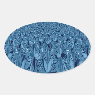 Pegatina Ovalada Una mezcla de azul