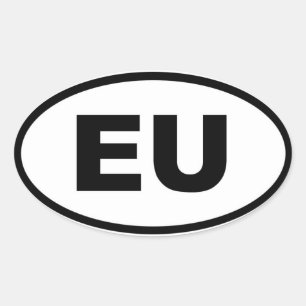 Pegatina Ovalada Unión Europea - UE - Europa