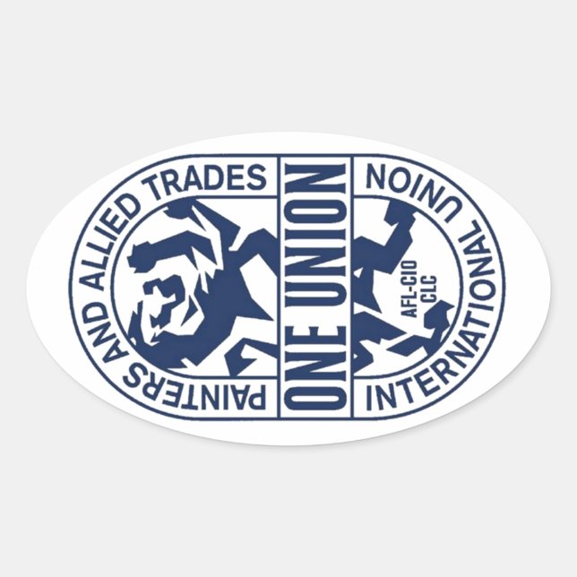 Pegatina Ovalada Unión Internacional de Pintores y Comercio Aliado (Anverso)