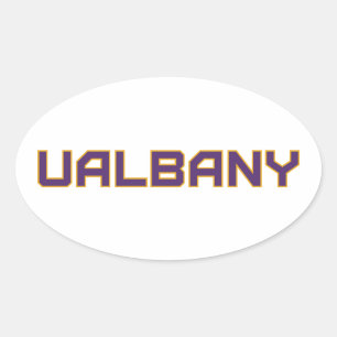 Pegatina Ovalada Universidad de Albany Wordmark