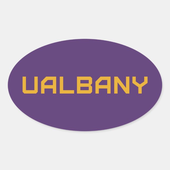 Pegatina Ovalada Universidad de Albany Wordmark (Anverso)