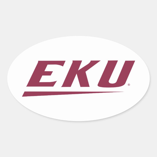 Pegatina Ovalada Universidad del Este de Kentucky | EKU (Anverso)