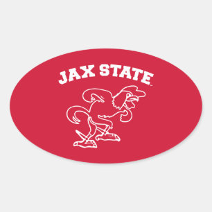 Pegatina Ovalada Universidad Estatal de Jacksonville JAX State Game