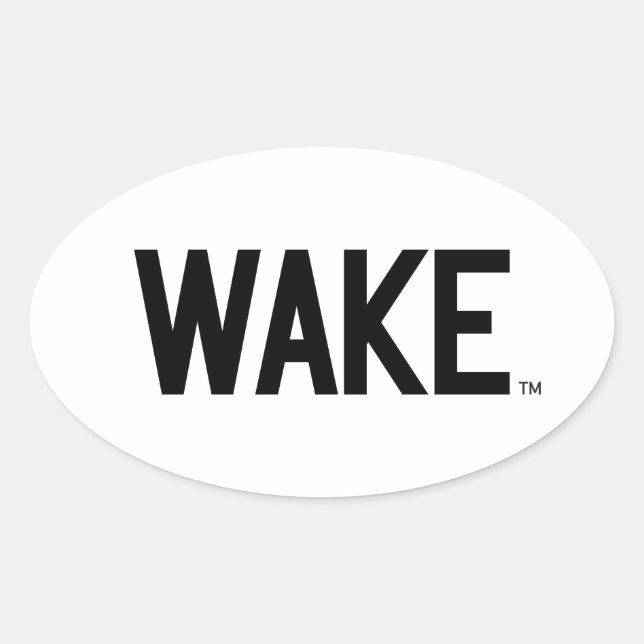 Pegatina Ovalada Universidad Wake Forest | Wake Wordmark (Anverso)
